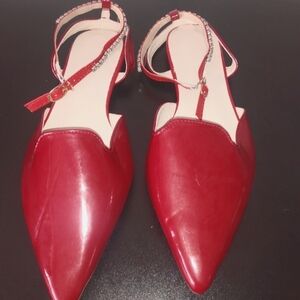Red patent leather women's shoes